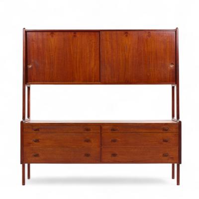Hans Wegner Hans Wegner for Ry M bler Mid Century Danish Teak Credenza and Hutch