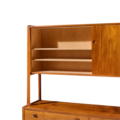 Hans Wegner Hans Wegner for Ry M bler Mid Century Danish Teak Credenza and Hutch