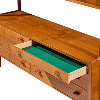 Hans Wegner Hans Wegner for Ry M bler Mid Century Danish Teak Credenza and Hutch