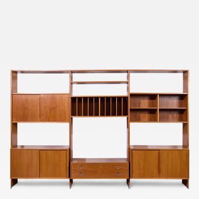 Hans Wegner Hans Wegner for Ry Mobler RY 100 Mid Century Danish Teak 3 Bay Modular Wall Unit