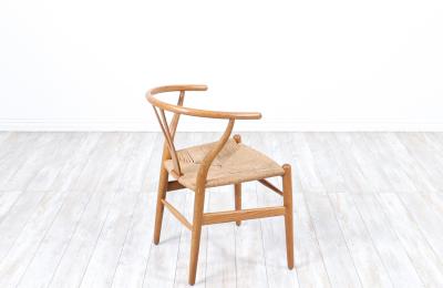 Hans Wegner Iconic Hans J Wegner Wishbone Oak Arm Chair for Carl Hansen S n