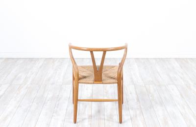 Hans Wegner Iconic Hans J Wegner Wishbone Oak Arm Chair for Carl Hansen S n