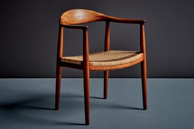 Hans Wegner JH 501 Chair with Cane Seat by Hans Wegner for Johannes Hansen