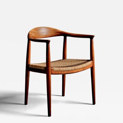 Hans Wegner JH 501 Chair with Cane Seat by Hans Wegner for Johannes Hansen