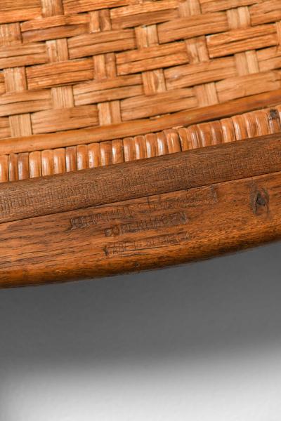 Hans Wegner JH 512 Folding Chair in Cane and Oak by Hans Wegner 1950