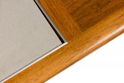 Hans Wegner Mid Century Danish Modern Teak and Cane Low Coffee Table Style of Hans Wegner