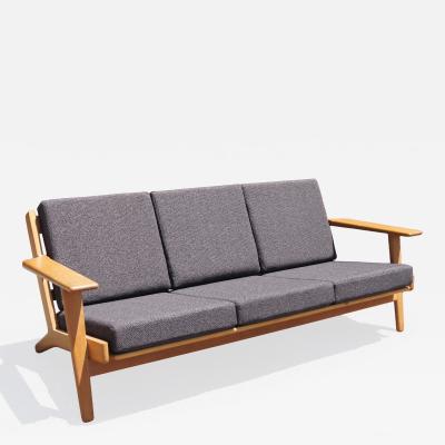 Hans Wegner Oak Three seat Sofa Model GE 290 by Hans Wegner for Getama