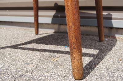 Hans Wegner Oak and Papercord Wishbone Ottoman by Hans J Wegner for Carl Hansen