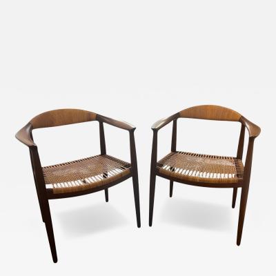 Hans Wegner Pair Hans Wegner JH501 The Chair Round Chair 