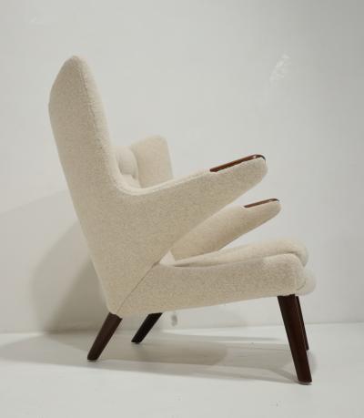 Hans Wegner Pair of Hans J Wegner AP19 Papa Bear Chairs in Holly Hunt Alpaca