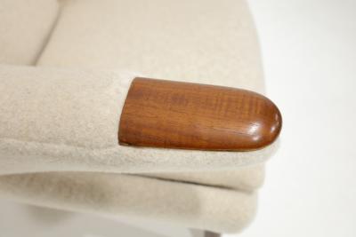 Hans Wegner Pair of Hans J Wegner AP19 Papa Bear Chairs in Holly Hunt Alpaca