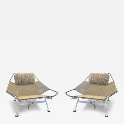 Hans Wegner Pair of Hans Wegner PP225 Flag Halyard Chairs Danish Modern Icon