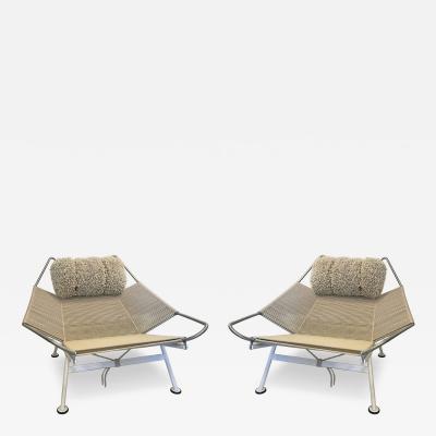 Hans Wegner Pair of Hans Wegner PP225 Flag Halyard Chairs Danish Modern Icon
