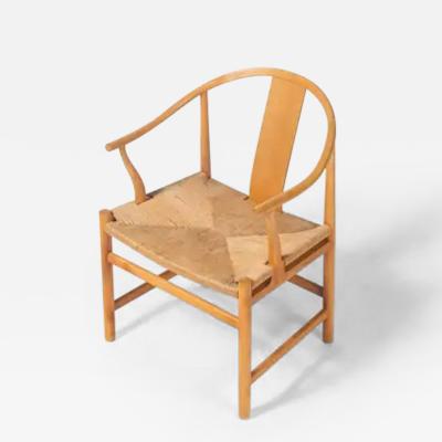 Hans Wegner Pair of Wegner PP66 Chinese Chairs for PP Mobler in Oak and Papercord