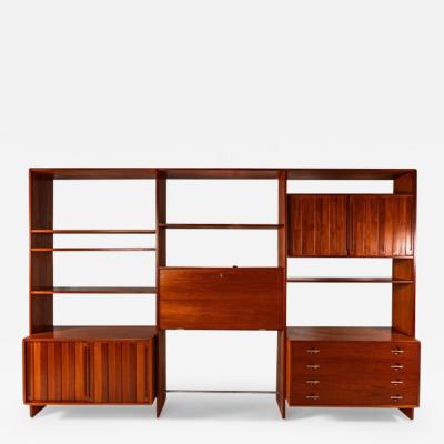 Hans Wegner Rare Model RY 100 Three Bay Wall Unit Room Divider in Teak by Hans J Wegner