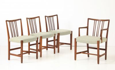 Hans Wegner Rare set of four early Hans Wegner dining chairs