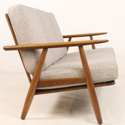 Hans Wegner Scandinavian Moderrn Three Place Cigar Sofa by Hans Wegner