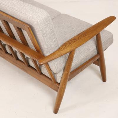 Hans Wegner Scandinavian Moderrn Three Place Cigar Sofa by Hans Wegner