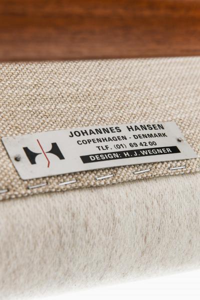 Hans Wegner Set of 12 Armchairs in Wool and Teak by Hans Wegner 1950s