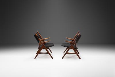 Hans Wegner Set of 2 Sculptural Danish Chairs in the Manner of Hans Wegner Denmark ca 1960s