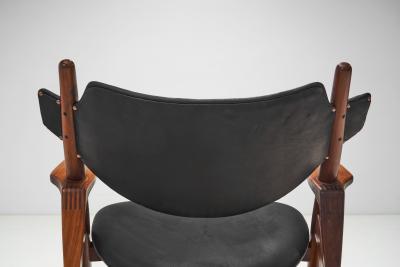 Hans Wegner Set of 2 Sculptural Danish Chairs in the Manner of Hans Wegner Denmark ca 1960s