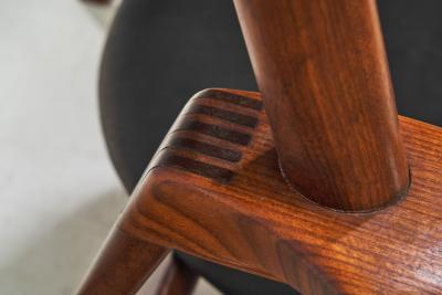 Hans Wegner Set of 2 Sculptural Danish Chairs in the Manner of Hans Wegner Denmark ca 1960s