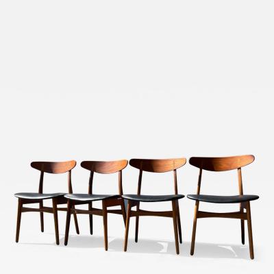 Hans Wegner Set of 4 Hans Wegner CH 30 Dining Chairs