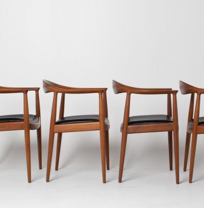 Hans Wegner Set of 4 Round Chairs by Hans J Wegner for Johannes Hansen
