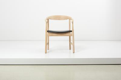 Hans Wegner Set of 6 Hans Wegner PP203 Chairs in Oak and Leather for PP M bler 1950s