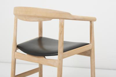 Hans Wegner Set of 6 Hans Wegner PP203 Chairs in Oak and Leather for PP M bler 1950s