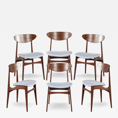 Hans Wegner Set of 6 Mid Century Modern Dining Chairs Hans J Wegner Style 1960 s
