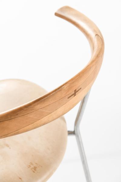 Hans Wegner Set of Six Armchairs Model JH 701 in Birch and Steel by Hans J Wegner 1960s