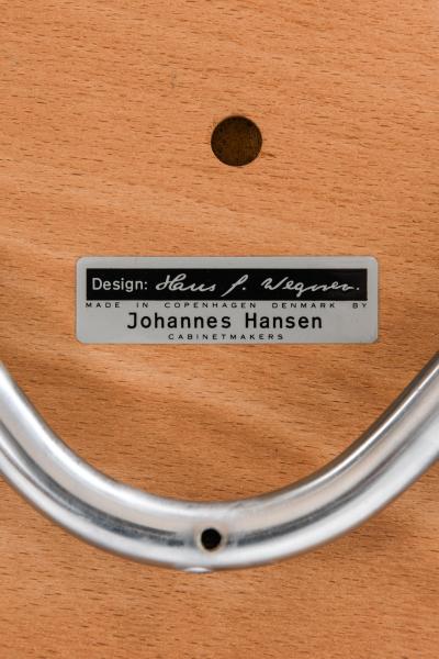 Hans Wegner Set of Six Armchairs Model JH 701 in Birch and Steel by Hans J Wegner 1960s