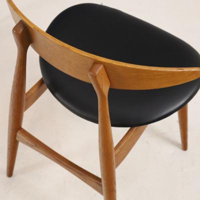 Hans Wegner Set of Six Rarely Seen Scandinavian Modern Dining Chairs by Hans Wegner