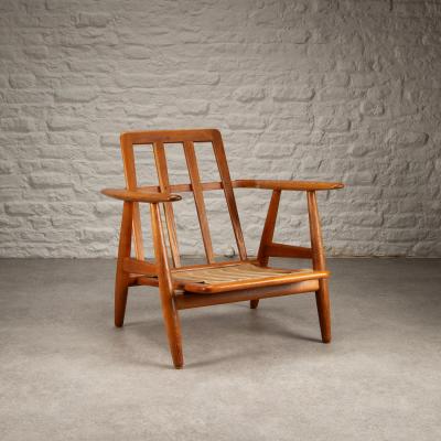 Hans Wegner Solid Oak Cigar Chair by Hans J Wegner for Getama Denmark 1950s
