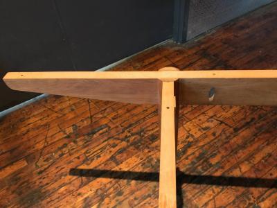 Hans Wegner T 54 important and large teak and oak dining or conference table by Hans Wegner