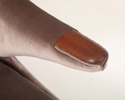 Hans Wegner Teak Papa Bear Chair and Ottoman by Hans J Wegner for A P Stolen