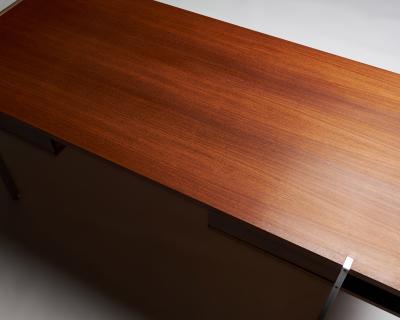 Hans Wegner Walnut and Steel Desk in the Manner of Hans J Wegner Denmark c 1960