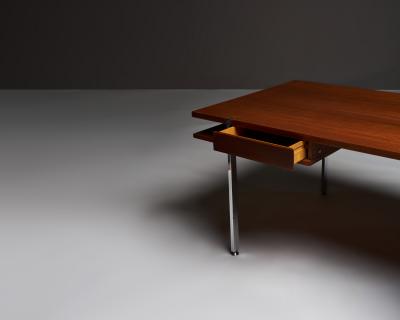 Hans Wegner Walnut and Steel Desk in the Manner of Hans J Wegner Denmark c 1960