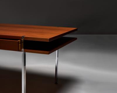 Hans Wegner Walnut and Steel Desk in the Manner of Hans J Wegner Denmark c 1960