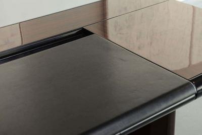 Hans von Klier Hans Von Klier Ebony de Macassar and Polished Chrome Desk Skipper Italy