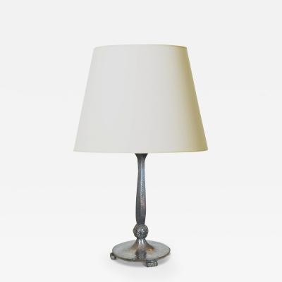 Harald Linder Art Deco Table Lamp in Pewter by Harald Linder for Svenkst Tenn