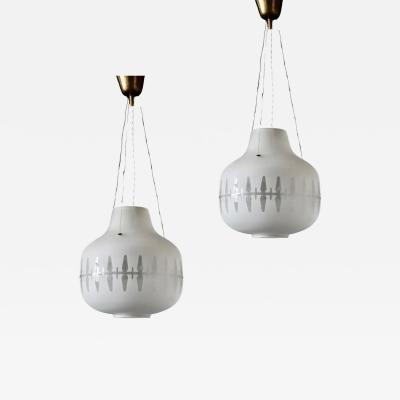 Harald Notini A pair of pendants by Harald Notini for Arvid B hlmarks Lampfabrik