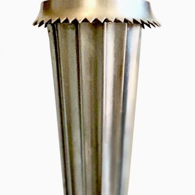 Harald Notini Art Deco Silvered Torch Lamp by Harald Notini for Bohlmarks
