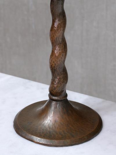 Harald Notini Harald Notini Hammered Copper Table Lamp Model 6834 B hlmarks Sweden 1920s