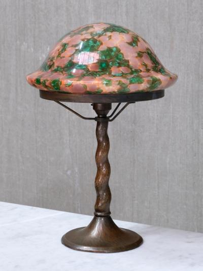 Harald Notini Harald Notini Hammered Copper Table Lamp Model 6834 B hlmarks Sweden 1920s