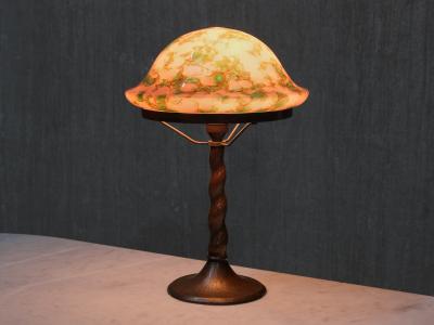 Harald Notini Harald Notini Hammered Copper Table Lamp Model 6834 B hlmarks Sweden 1920s