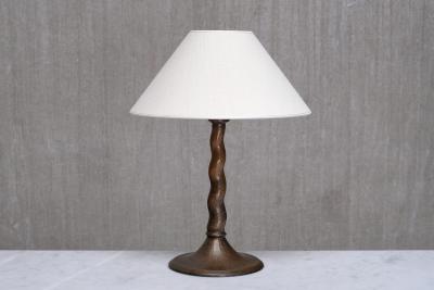 Harald Notini Harald Notini Hammered Copper Table Lamp Model 6834 B hlmarks Sweden 1920s