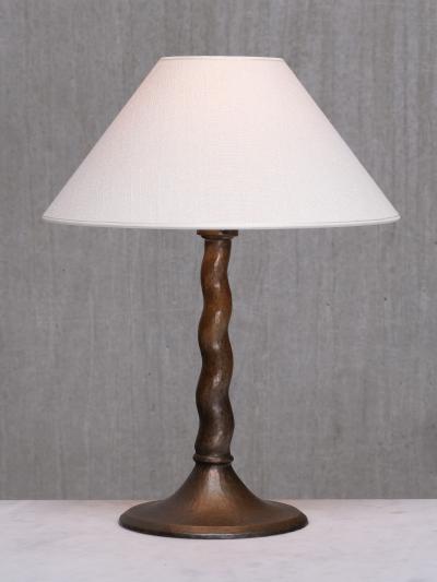 Harald Notini Harald Notini Hammered Copper Table Lamp Model 6834 B hlmarks Sweden 1920s