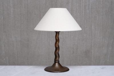 Harald Notini Harald Notini Hammered Copper Table Lamp Model 6834 B hlmarks Sweden 1920s